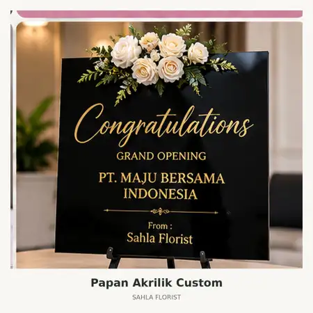 Papan Bunga Akrilik Jatinegara